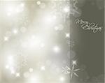 Vector Christmas background with white snowflakes and darker place for your text