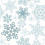 Winter - blue christmas seamless pattern / texture with snowflakes