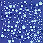 round blue water drops, vector art illustration