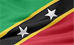 High resolution flag of Saint Kitts and Nevis