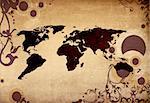 world map-vintage artwork for your design