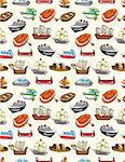 seamless boat pattern