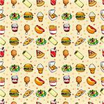 seamless fast food pattern