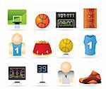 Basketball and sport icons - vector Icon Set