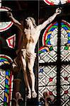 Statue  in Notre Dame cathedral in Paris