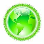 Green Earth. Illustration on white background for design