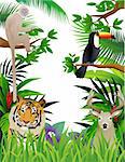 Vector illustration of animal in the jungle
