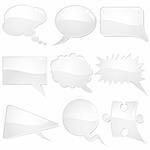 Set of speech and thought bubbles, element for design, vector illustration