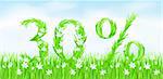Eco-Style Grass Letters. Thirty percent. Vector version letters is in my gallery.