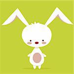 Cute rabbit character, vector illustration