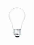 A light bulb isolated against a white background