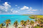 Luftbild Contoy tropischen Karibik Mexiko Palmen und Meer