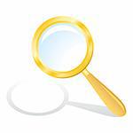 Illustration of Magnifying glass isolated on a white background.