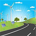save the natural energy with the use of solar and wind energy