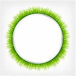 Circle With Grass, Vector Illustration