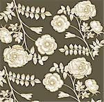 Classical wall-paper with a flower pattern