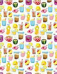 seamless drink pattern