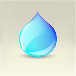 Water Drop, Vector Illustration