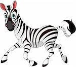 Illustration of Funny running  Zebra