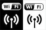 wi-fi symbols - vector