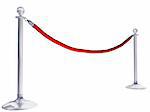 Isolated illustration of velvet rope and stands