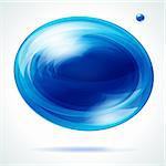 Vivid blue bubble.