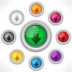 Vector - Download Shiny Colorful Web Button