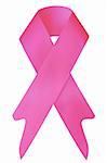 illustration of breast cancer awareness ribbon on white background