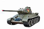 worlsd war two legendary Guards soviet tank t34 isolated over white background