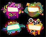 graffiti style colorful banner templates