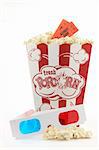 Movie Popcorn with 3D Gasses