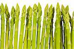 Fresh green asparagus isolated on a white background