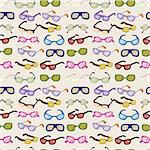 seamless cartoon Glasses pattern