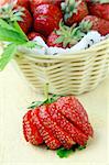 fresh ripe organic strawberries wonderful dessert