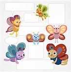 cartoon butterfly card/speech