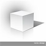 Cube on a white background. Vector illustration