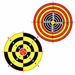 Set targets for practical pistol shooting, exercise. Vector illustration