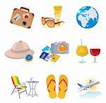 Tourism and vacation icons. Vector illustration for you design