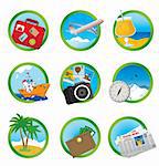 Vacation icons. Vector illustration for you design