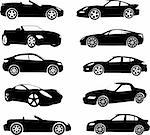 Sport cars collection - vector illustration