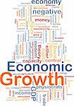 Background concept wordcloud illustration of economic growth