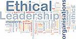 Background concept wordcloud illustration of ethical leadership