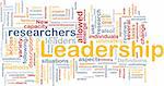 Background concept wordcloud illustration of leadership