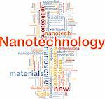 Background concept wordcloud illustration of nanotechnology