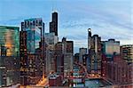 Image of Chicago downtown at dusk.