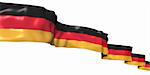 German ribbon flag isolated on white