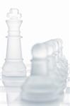 row of pawns are defending king, cut out from white