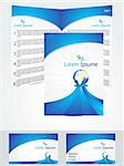 abstract blue corporate id template vector illustration