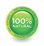 Natural food or product label/sticker/button - vector illustration good for web or print use