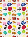 cartoon Furniture seamless pattern